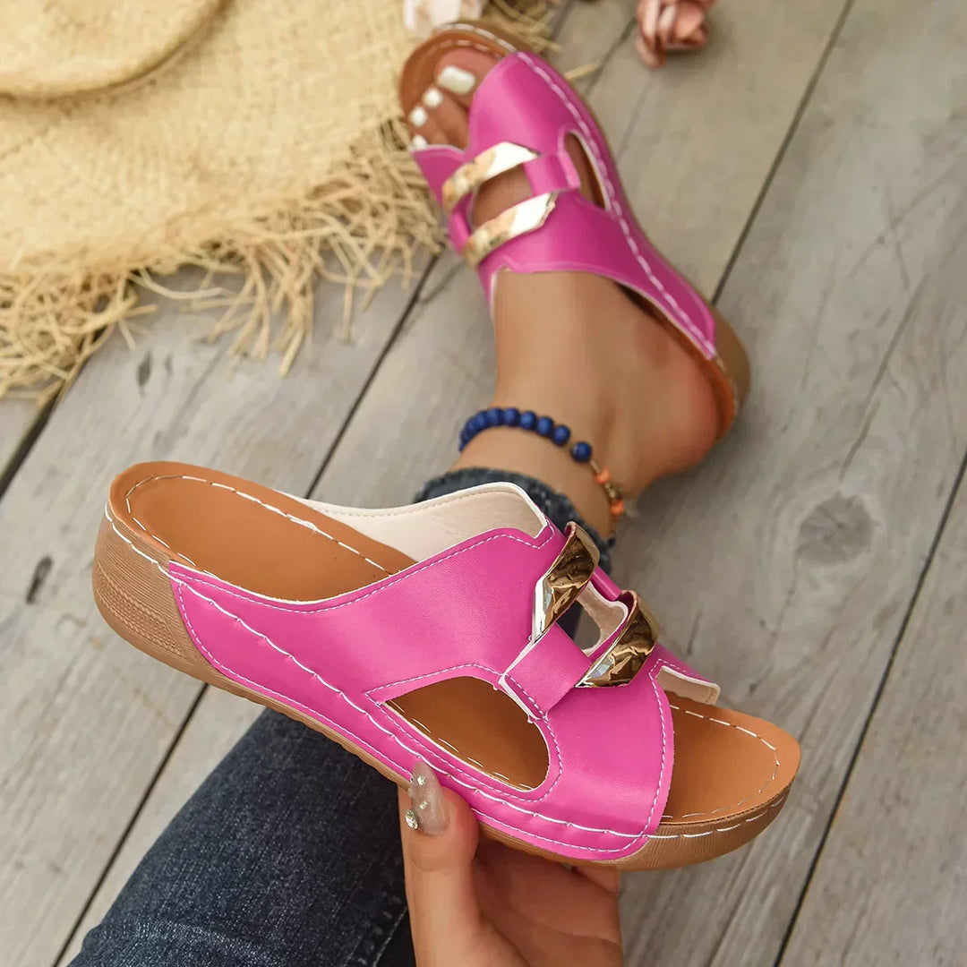 LEANNE | COZY COMFORT ORTHOPEDIC WEDGE HEEL SANDALS