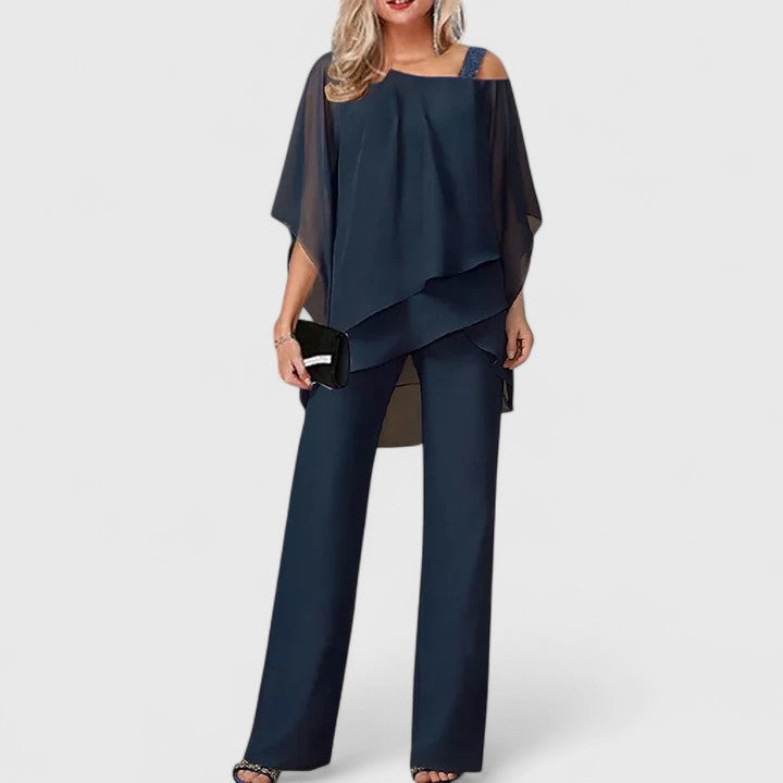SERENITY | CHIC ELEGANT TWO-PIECE PANT SET
