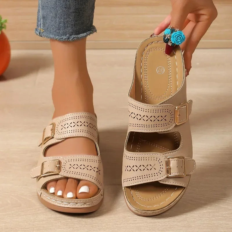 ARIELLE | COZY COMFORT ADJUSTABLE SANDALS