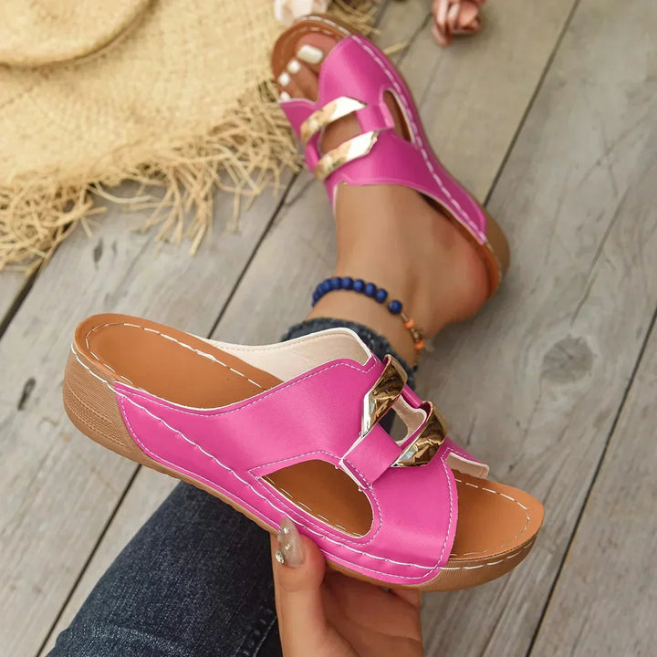 LEANNE | COZY COMFORT ORTHOPEDIC WEDGE HEEL SANDALS