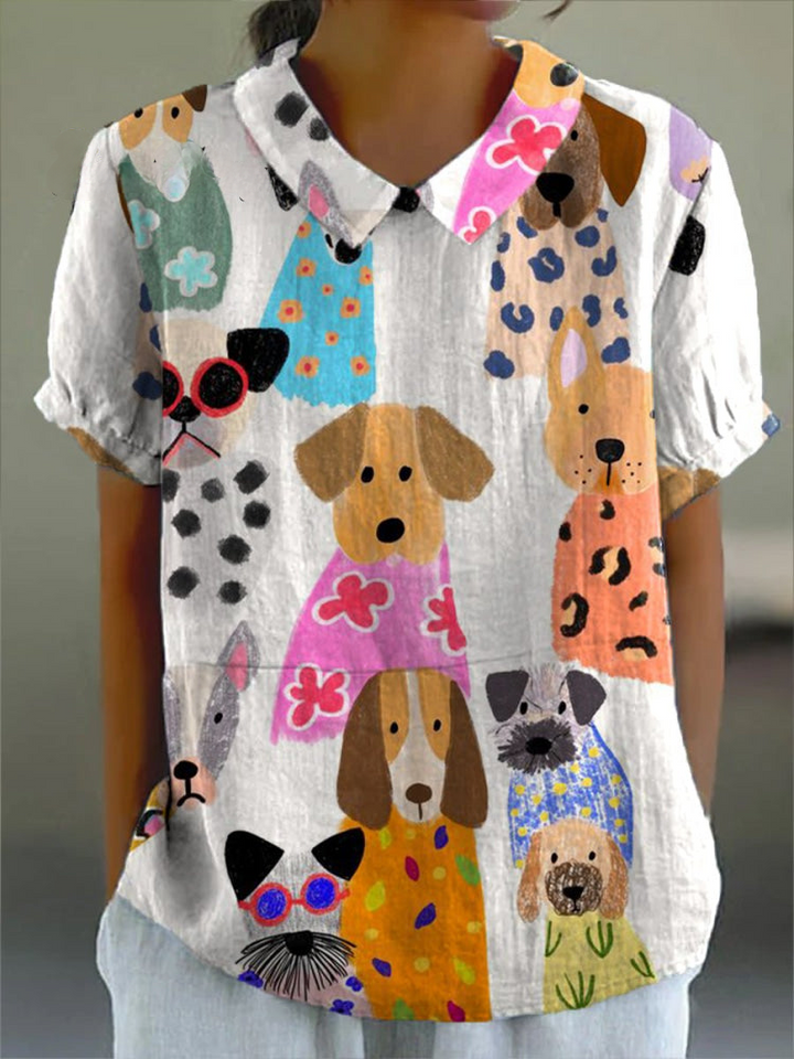 TINY | CHIC DOG PRINT CASUAL BLOUSE
