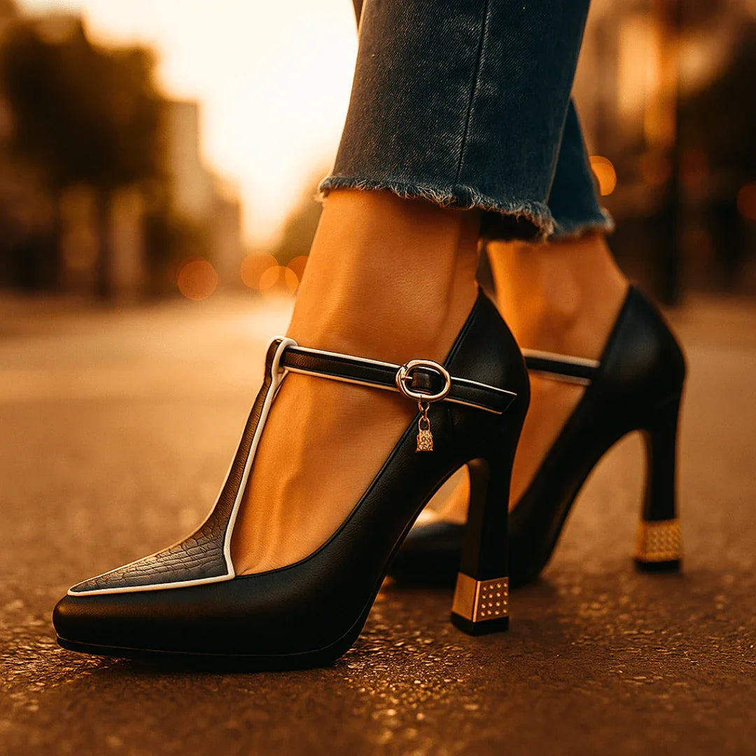 ARIANA | LUXE T-STRAP PLATFORM HEELS