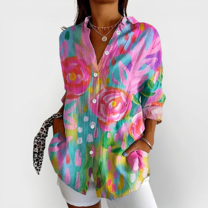 SADIE | COLORFUL PATTERN BLOUSE