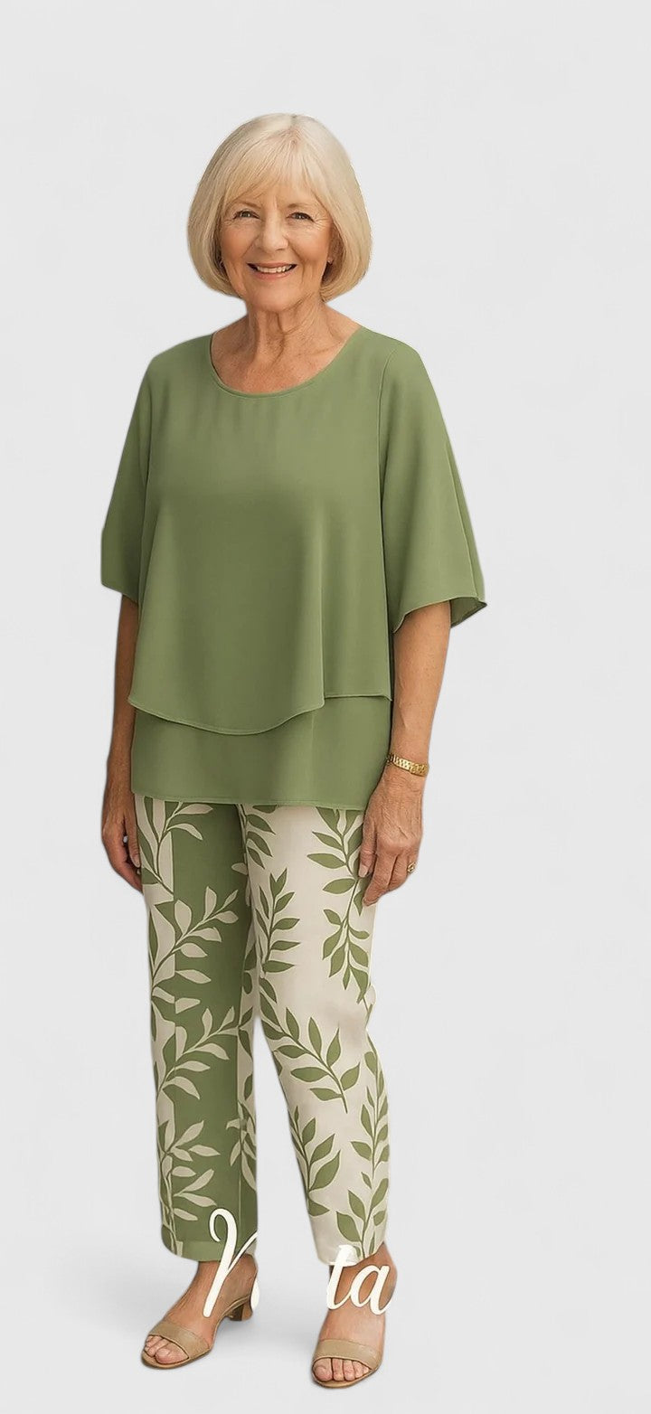 MARZYELLE | CHIC PRINTED TWO-PIECE SET
