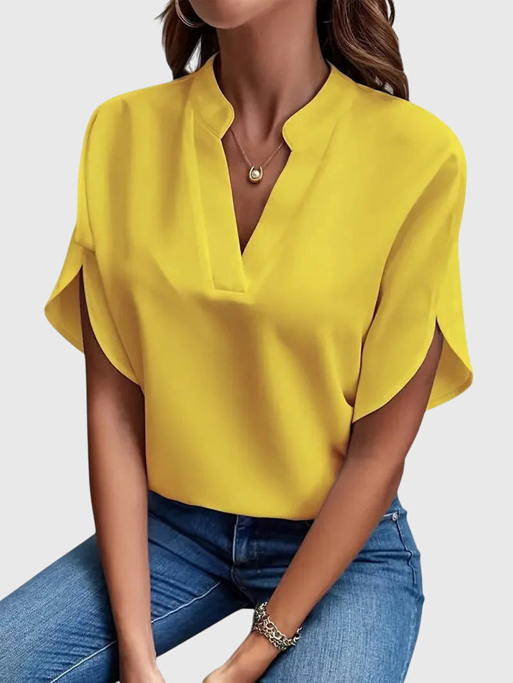 CLAUDIA | SOFT AND ELEGANT V-NECK SHIRT