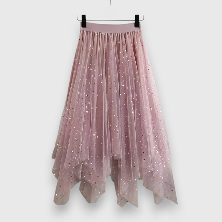 NICOLE | CHIC SEQUIN HEM MIDI SKIRT