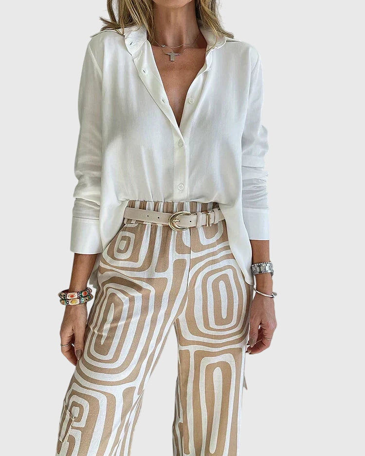 EMILIA | CHIC COMPLETE THREE-PIECE PANTS SET