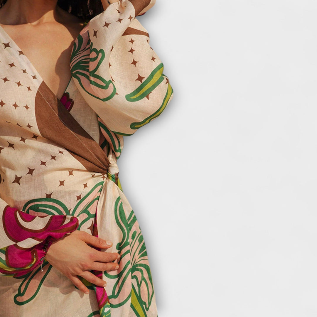 SHARON | RELAXED TIE TUNIC MAXI DRESS