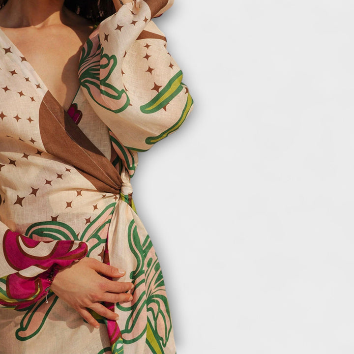 SHARON | RELAXED TIE TUNIC MAXI DRESS