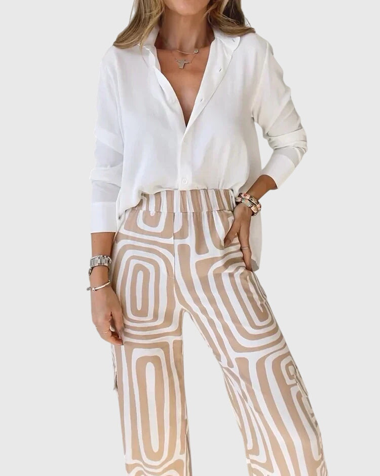 EMILIA | CHIC COMPLETE THREE-PIECE PANTS SET