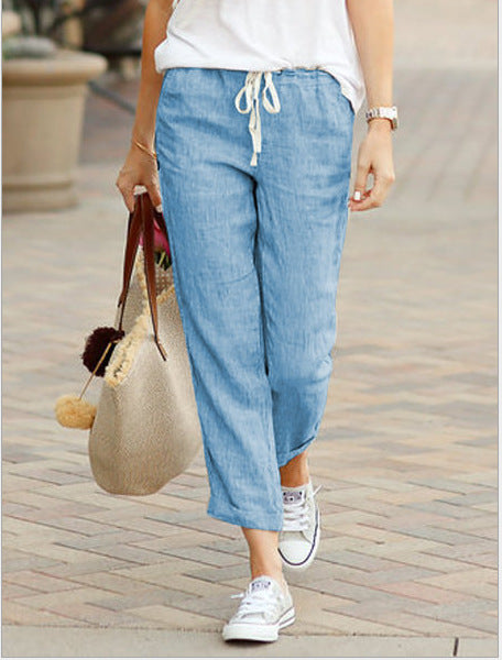 RINA | COMFY COTTON DRAWSTRING PANTS