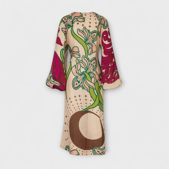 BRENDA | RELAXED TIE TUNIC MAXI DRESS