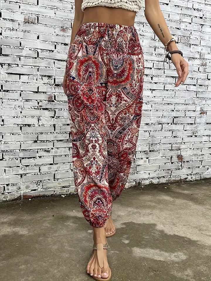 GAELLE | CHIC BOHO HIGH-WAIST SUMMER PANTS