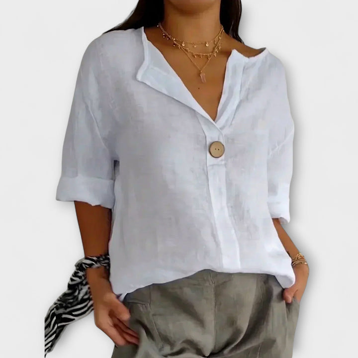 ALINA | LUXE RELAXED BUTTON BLOUSE