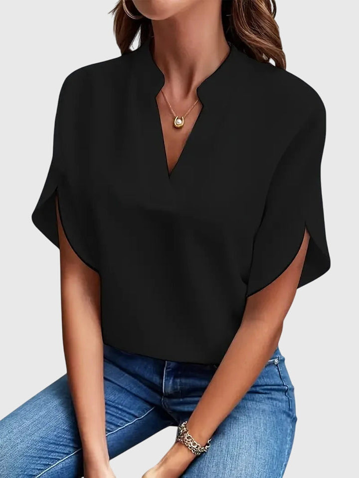 CLAUDIA | SOFT AND ELEGANT V-NECK SHIRT