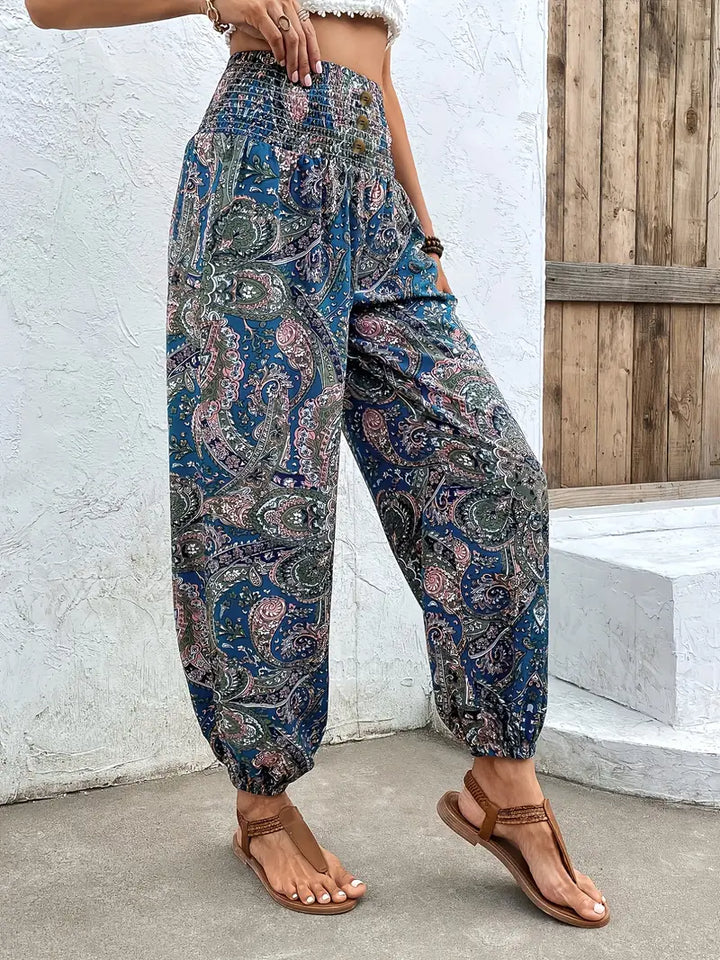 GAELLE | CHIC BOHO HIGH-WAIST SUMMER PANTS