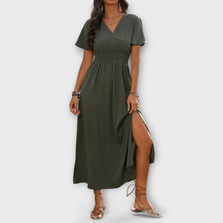 JOYCE | ELEGANT BOHO V-NECK DRESS