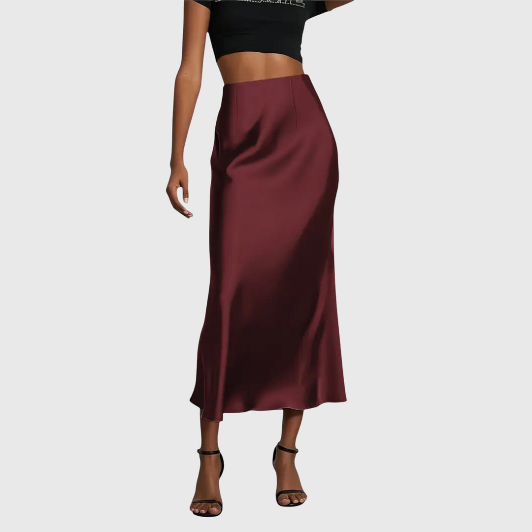 AMIRA | ELEGANT FISHTAIL MIDI SKIRT