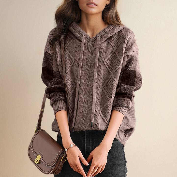MATILDA | COZY RELAXED JACQUARD HOODED SWEATER