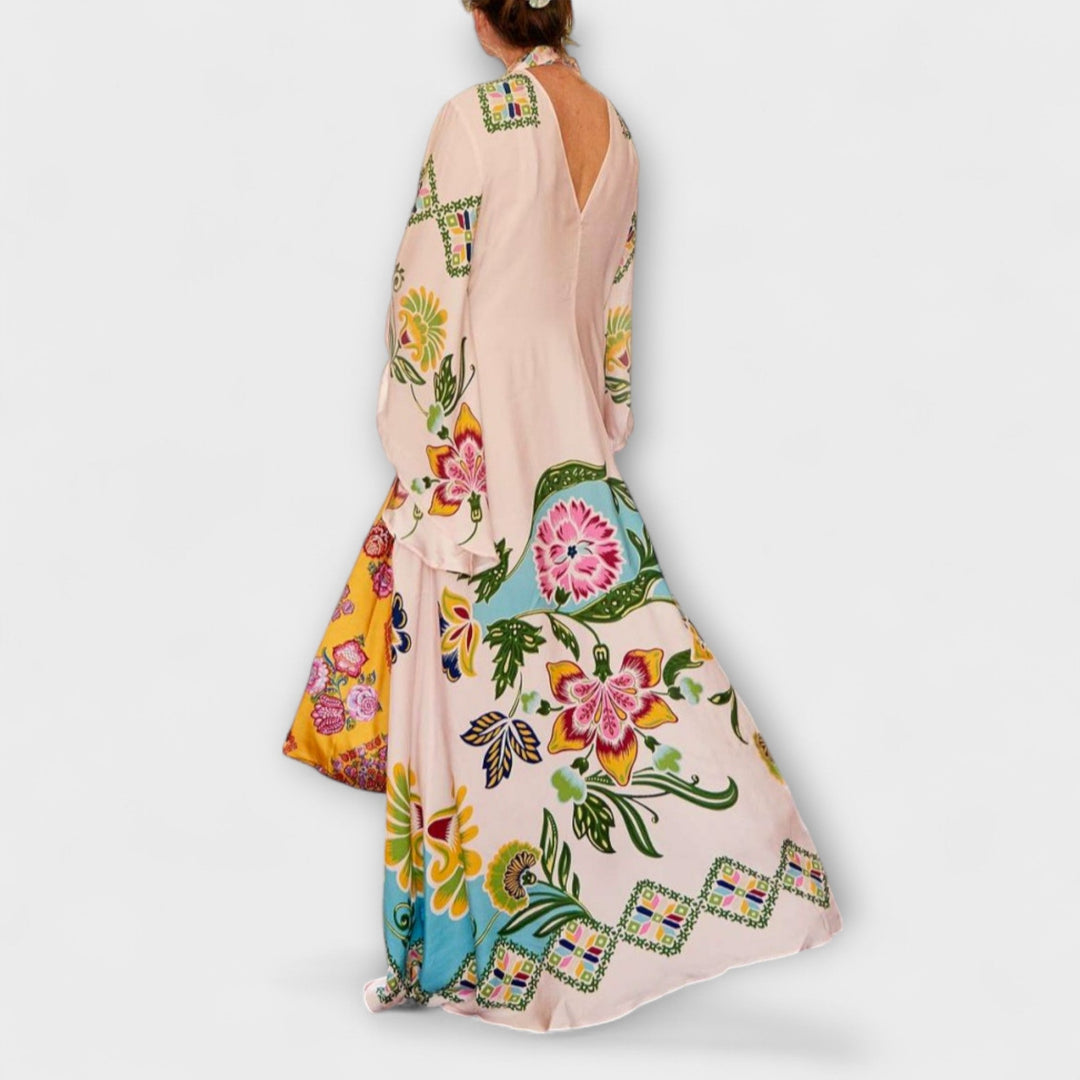 PATRICIA | ELEGANT FLORAL MAXI DRESS