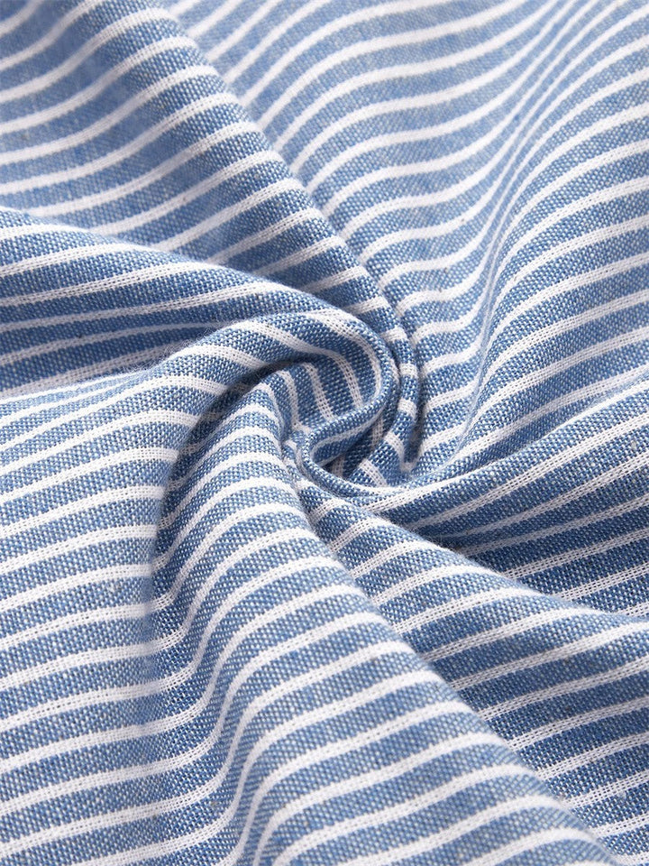 LUISA | CHIC STRIPED COTTON MIDI DRESS