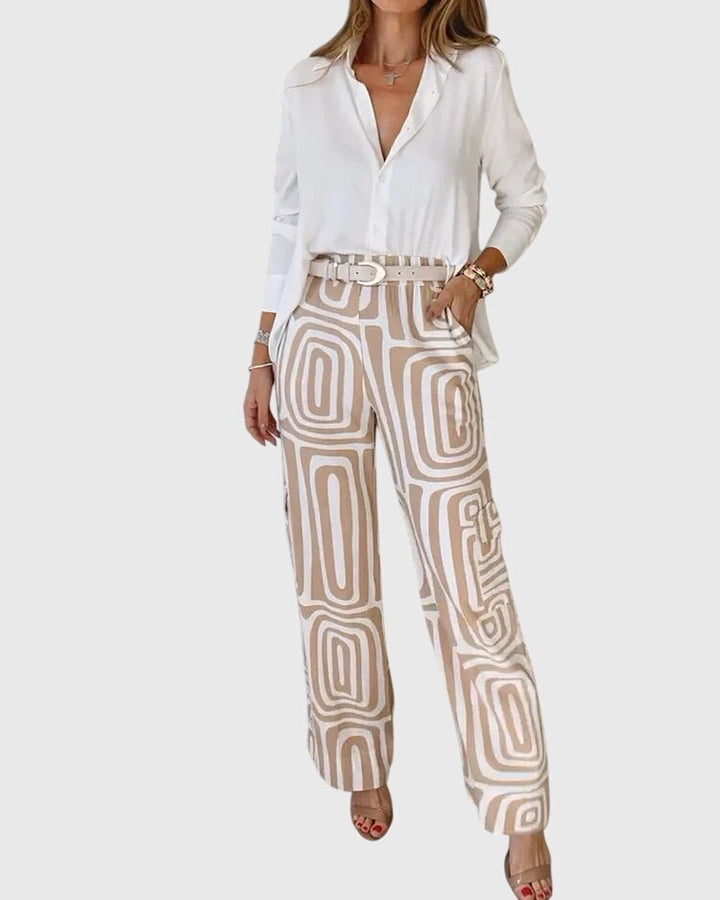 EMILIA | CHIC COMPLETE THREE-PIECE PANTS SET