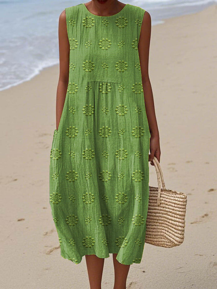 ALESSANA | CHIC SLEEVELESS COTTON DRESS