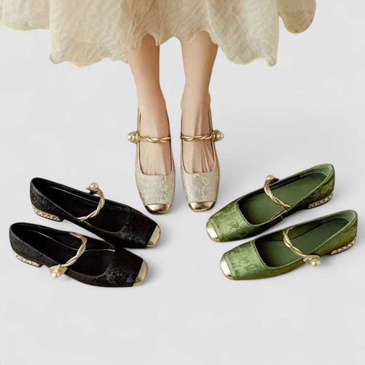 ANASTASIA | LUXE PEARL TWISTED MARY JANE HEELS