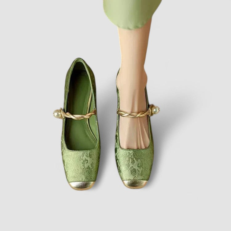 ANASTASIA | LUXE PEARL TWISTED MARY JANE HEELS