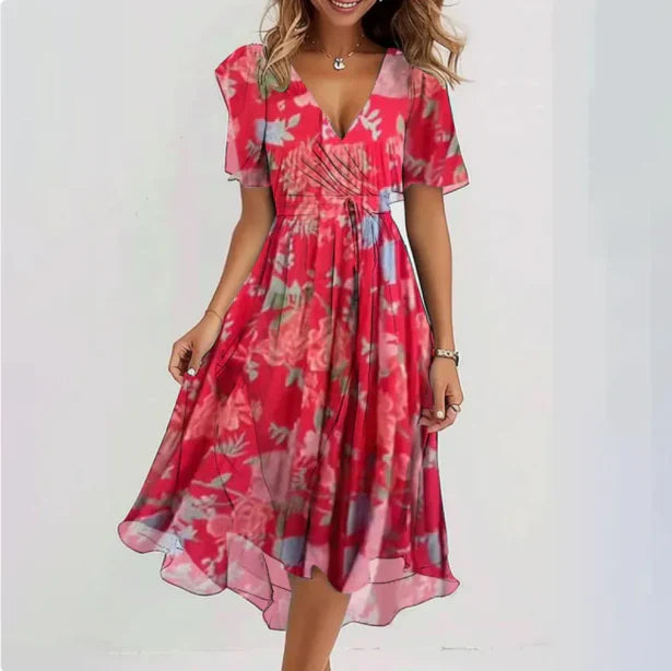 LIZA | LUXE ELEGANT V-NECK DRESS