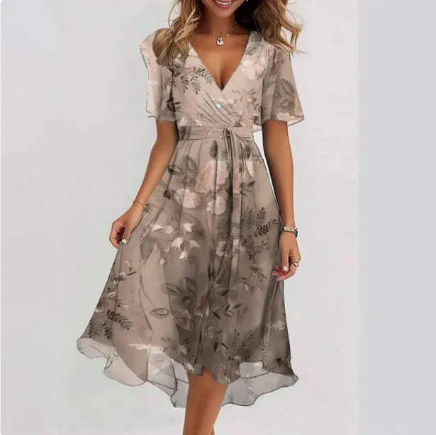 LIZA | LUXE ELEGANT V-NECK DRESS