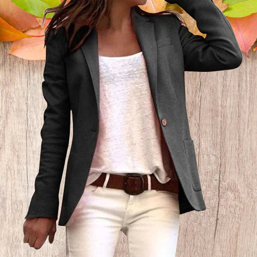 ANGELA | ELEGANT TAILORED BUTTON BLAZER
