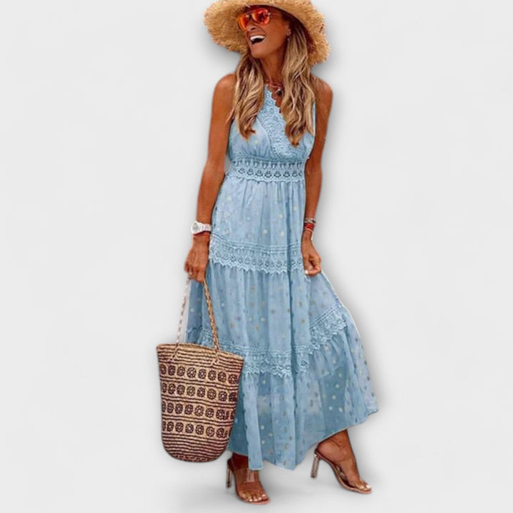CARMEN | ELEGANT BOHO LACE MAXI DRESS
