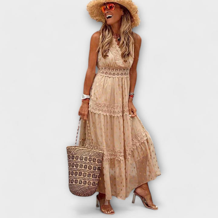 CARMEN | ELEGANT BOHO LACE MAXI DRESS