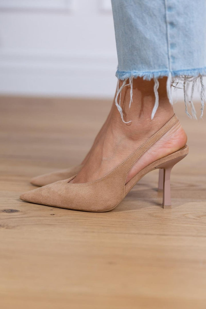 YOLANDA | ELEGANT SUEDE SLINGBACK HEELS