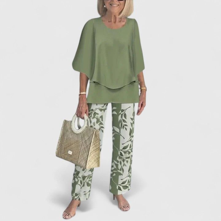MARZYELLE | CHIC PRINTED TWO-PIECE SET