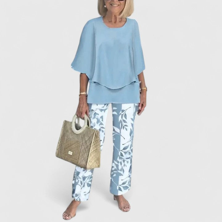 MARZYELLE | CHIC PRINTED TWO-PIECE SET