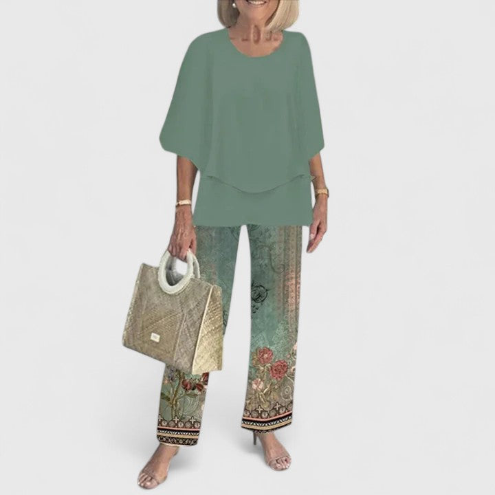 MARZYELLE | CHIC PRINTED TWO-PIECE SET