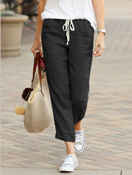 RINA | COMFY COTTON DRAWSTRING PANTS
